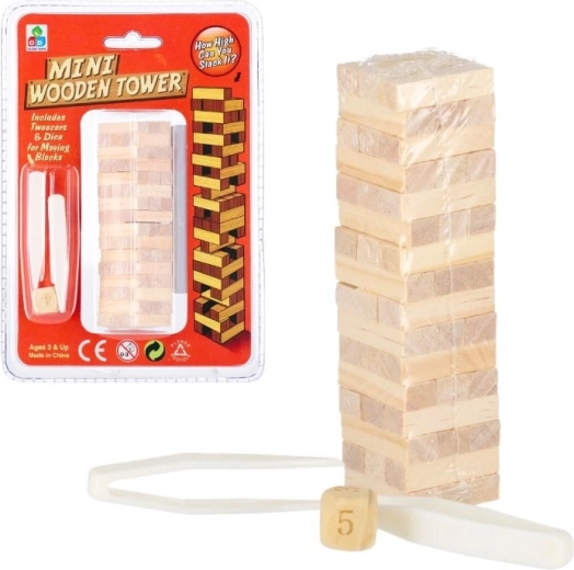Tour en bois mini jeu 48 pièces