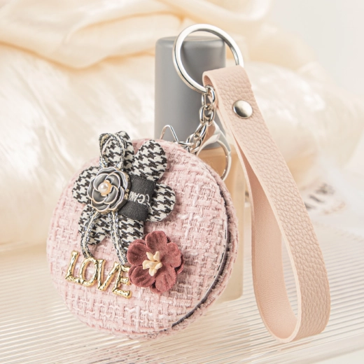Miroir de poche Princesse rose avec détail floral