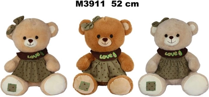 Peluche ours en robe 52 cm - 1 pièce