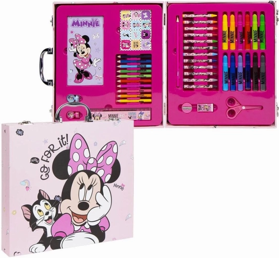 Mallette de dessin en bois Minnie – 42 pièces