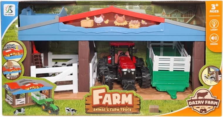 Coffret de jeu ferme avec accessoires, lumière et son