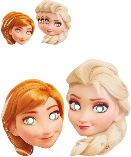 Masque en papier de carnaval Frozen – lot de 6 pcs