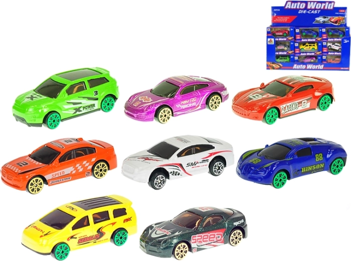 Voiture de course en métal 7 cm, échelle 1:64, roues libres