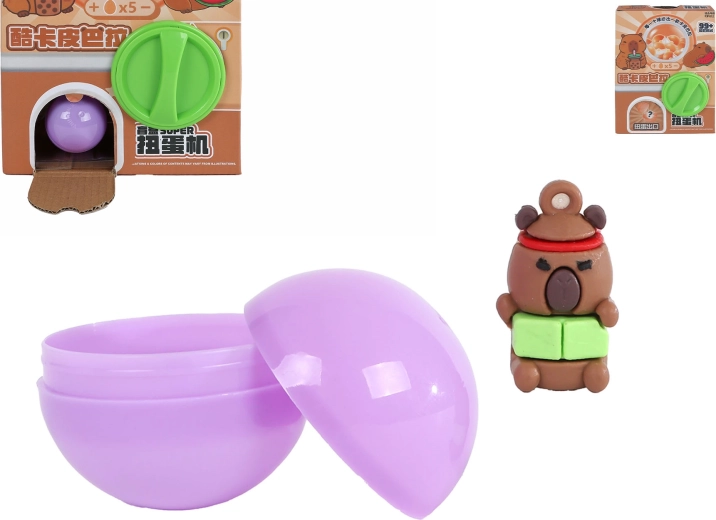 Figurines de capybara en caoutchouc en boîte (6 pcs)
