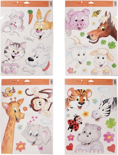 Film adhésif pour fenêtre Animaux pour enfants 30 × 42 cm