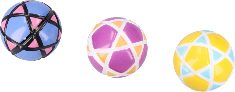 Balle en caoutchouc colorée 6,3 cm