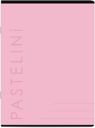 Cahier A4 Pastelini rose ligné, 40 feuilles