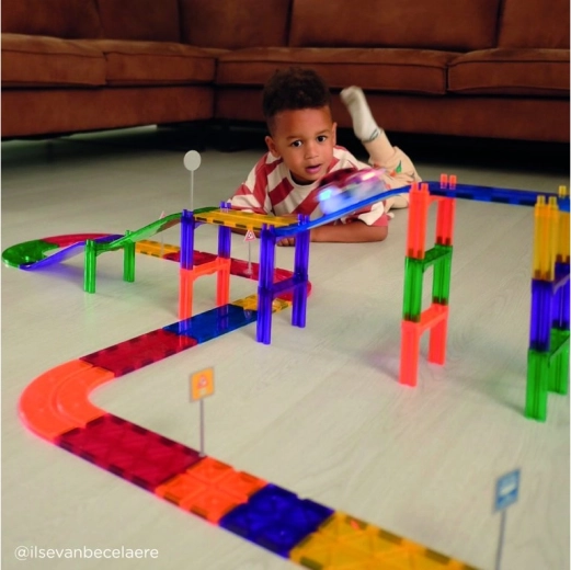 Cleverclixx circuit de course magnétique Intense – ensemble de virages (15 pièces)