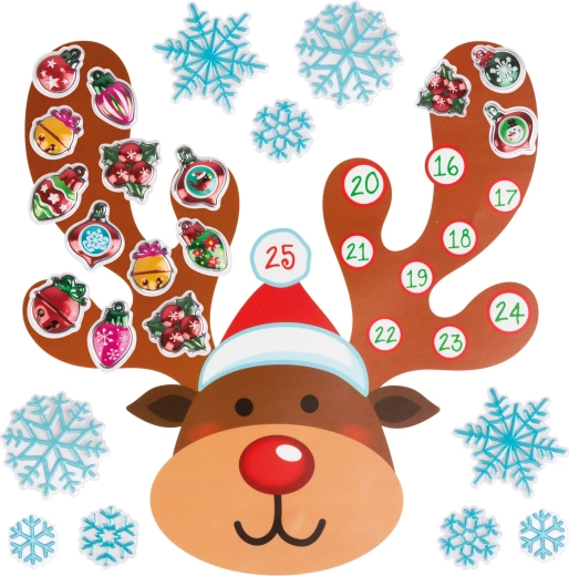 Calendrier de l’Avent mural autocollant de Noël