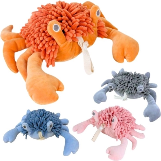 Crabe en peluche avec dreadlocks 28 cm