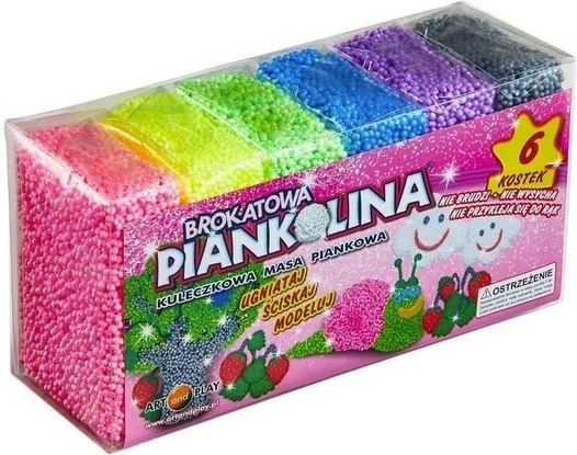 Mousse scintillante 6 couleurs