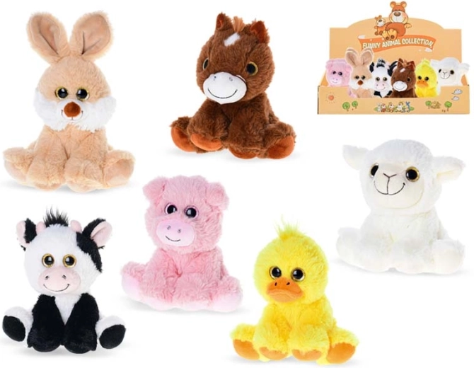 Peluches d’animaux de la ferme 14 cm