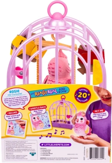 Moose Little Live Pets oiseau parlant avec cage - 1 pièce