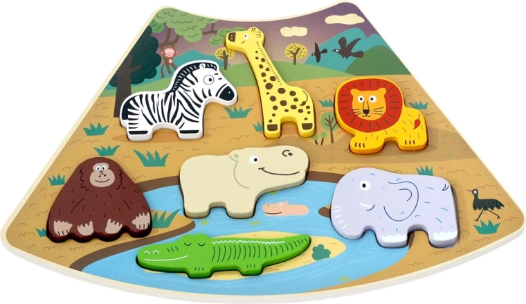 2Kids Toys Puzzle en bois à assembler Safari