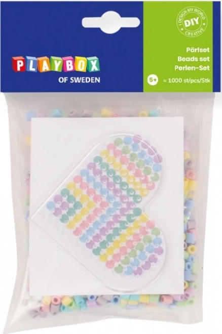 Playbox Petit ensemble de perles à repasser Cœur 1000 pcs