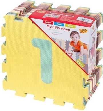 Tapis en mousse – chiffres pastel