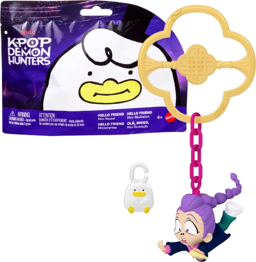 Mattel Netflix KPop Demon Hunters surprise – mini figurine porte-clés Hello Friend Mini Reveal