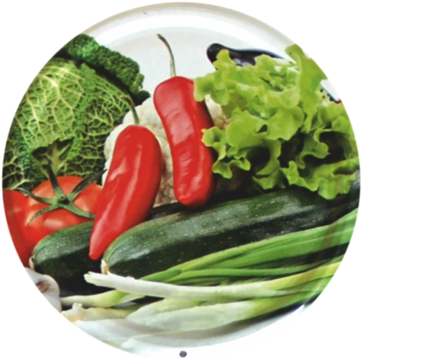 Couvercles de stérilisation 82 mm à motif de légumes Chomik