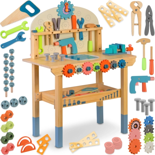 Établi de travail en bois pour enfants avec outils RICOKIDS