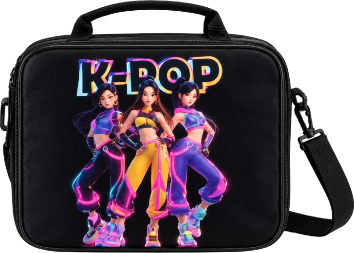 Sac isotherme à goûter K-Pop Demon Hunters HUNTR/X noir