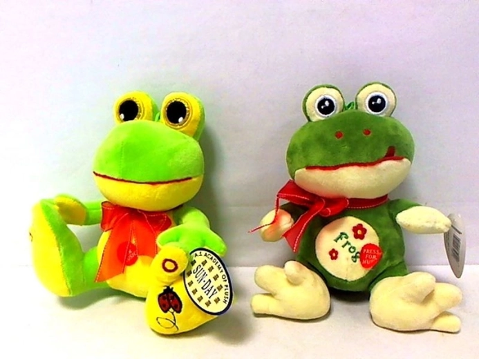 Grenouille en peluche avec son 20 cm