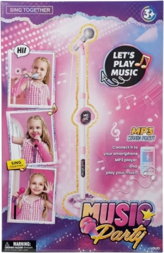 Micro karaoké pour enfants avec lumière et musique - 1 pièce