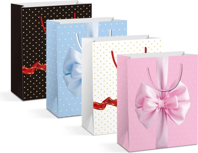 Sac cadeau en papier de Noël pour bouteille - 1 pièce