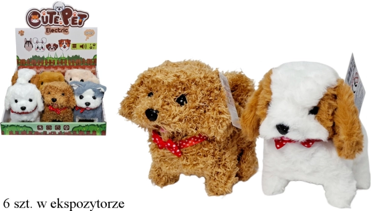 Chien en peluche interactif avec aboiements et mouvement