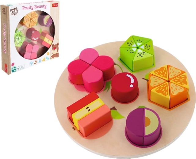 Jeu d'encastrement en bois Fruity Beauty avec des fruits