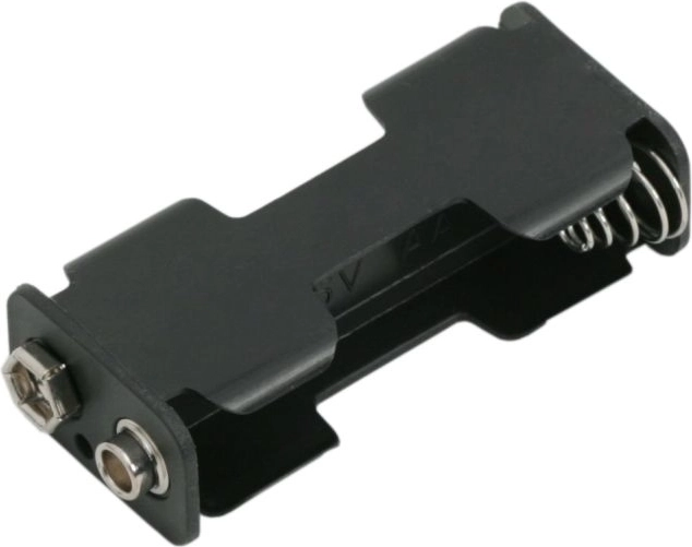 Support pour 2 piles AA avec connecteur 9 V