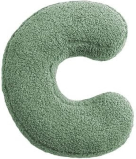 Mealini lettre en peluche c verte - 1 pièce