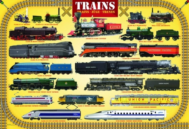 Puzzle Trains 100 pièces EUROGRAPHICS