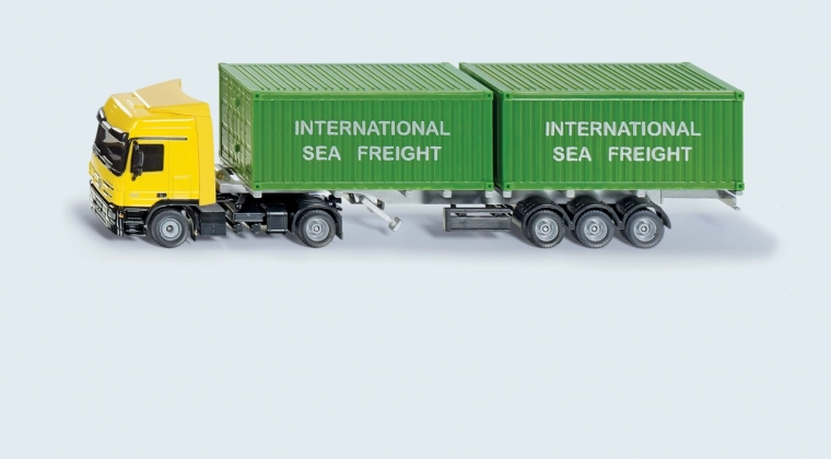 Camion SIKU Super Mercedes-Actros avec 2 conteneurs