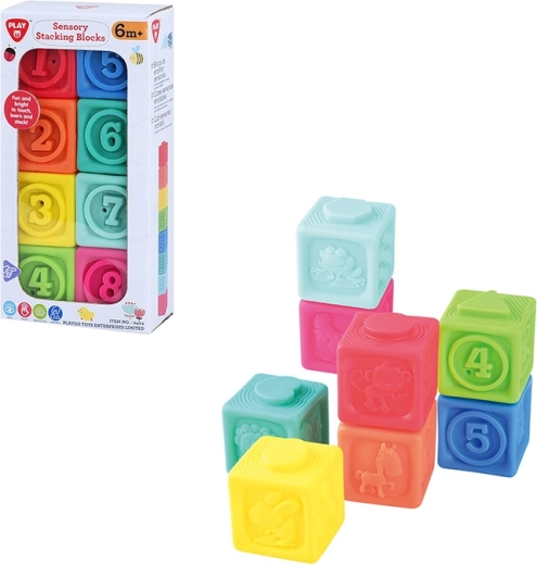 PlayGo cubes en caoutchouc pour enfants 8 pcs