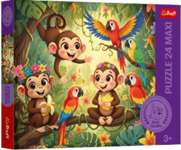 Puzzle Trefl Singes et amis maxi 24 pièces