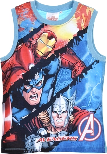 Débardeur enfant Avengers avec motif Iron Man, Captain America et Thor turquoise
