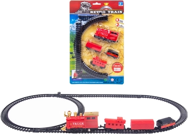 Circuit de train en plastique avec rails