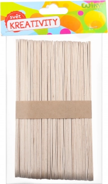 Bâtonnets en bois pour loisirs créatifs 15 x 1,8 cm, lot de 50 pièces