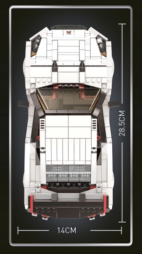 jeu de construction voiture de sport 1034 pièces – blanche