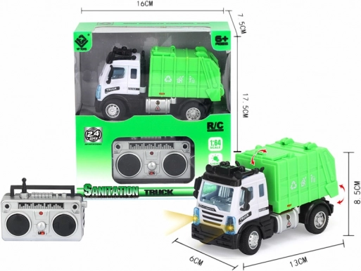 R/C Mini Camion Poubelle avec Lumières LED