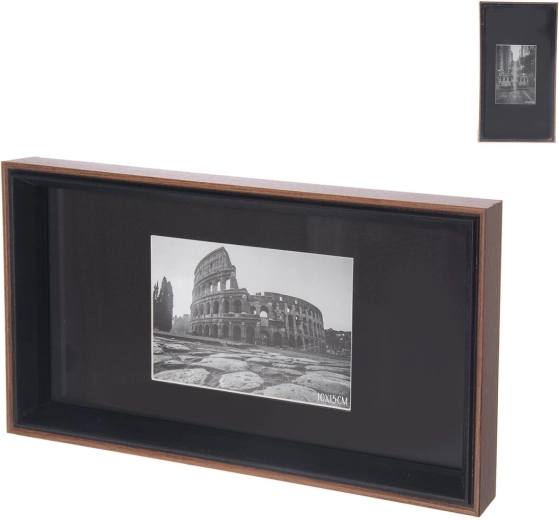 Cadre photo en bois marron 32 × 3 × 17 cm (2 variantes)