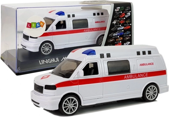 Ambulance à rétrofriction avec lumières et sirène