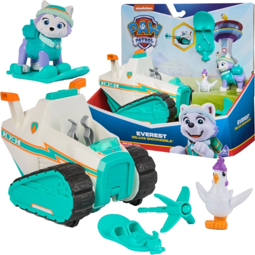 PAW Patrol motoneige enneigée Everest Deluxe avec lanceur et poussin Chickaletta