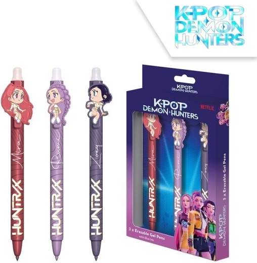 Set de 3 stylos effaçables K-POP Demon Hunters