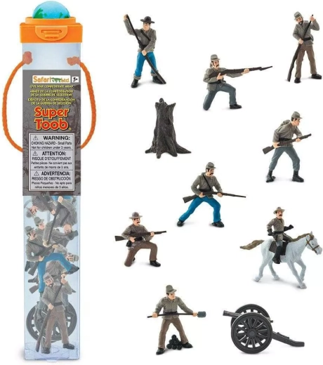 Safari Ltd. tube avec figurines de l'armée confédérée