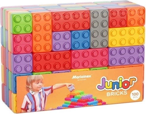 Jeu de construction pour enfants Cihly Junior avec fenêtres et portes, 100 pièces