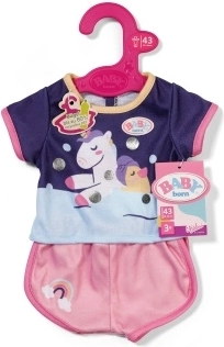 Pyjama BABY born avec licorne pour poupées de 43 cm