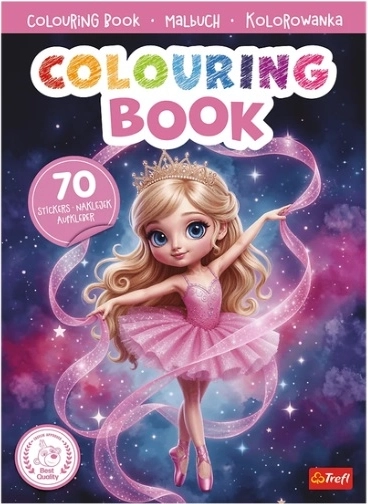 Ballerines – cahier de coloriage avec autocollants (polonais) - 1 pièce