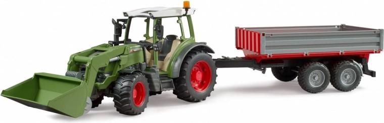 Bruder tracteur Fendt Vario 211 avec chargeur frontal et remorque basculante 1:16