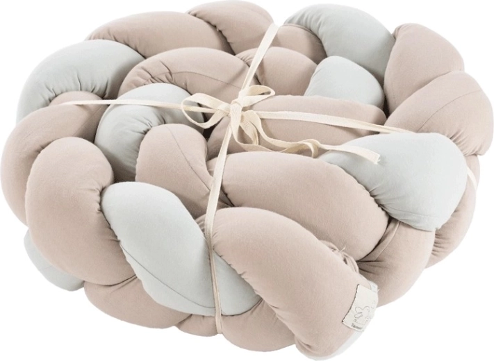 Träumeland tour de lit tressé signature taupe & mint 180 cm